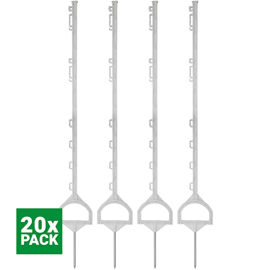 Agradi Power Piquet Avec Étrier 115cm 20 Pièces Blanc
