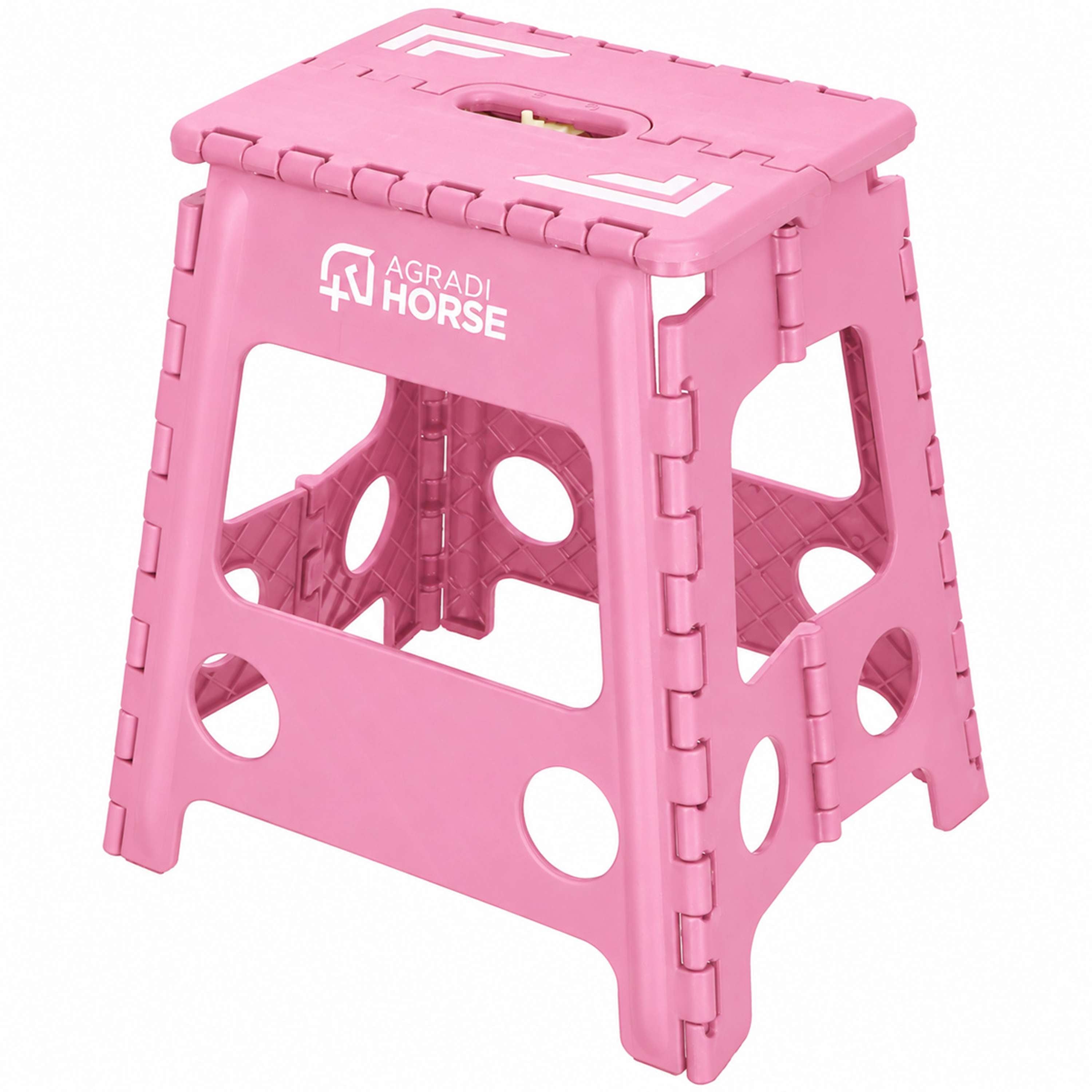 Agradi Horse Petit Marche-Pied Pliant Rose