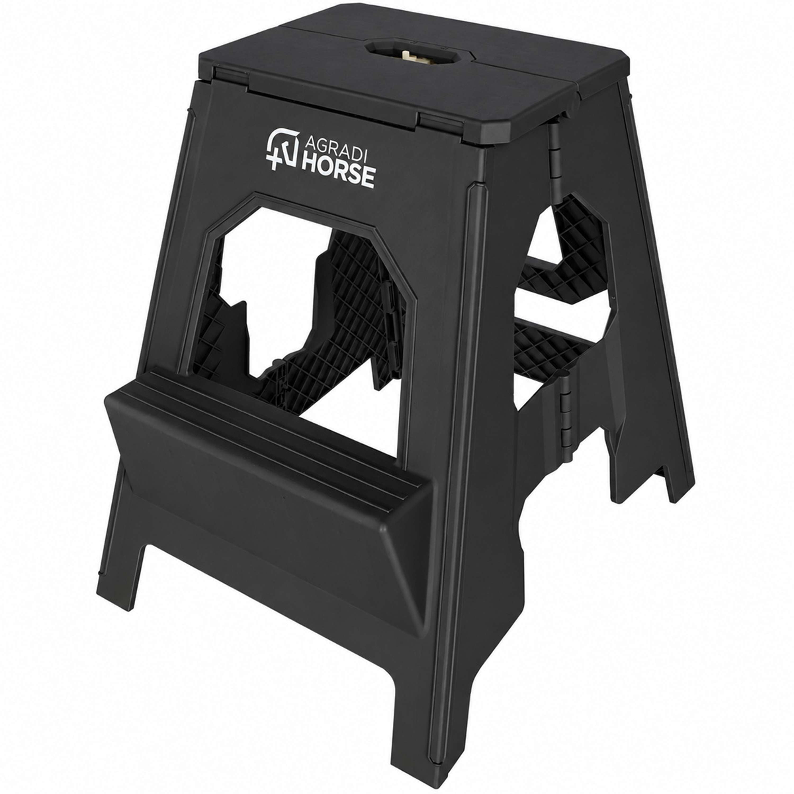 Agradi Horse Tabouret/Marche-Pied Pliant XH 49cm Noir
