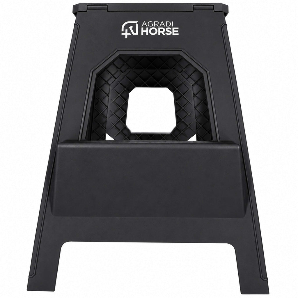 Agradi Horse Tabouret/Marche-Pied Pliant XH 49cm Noir