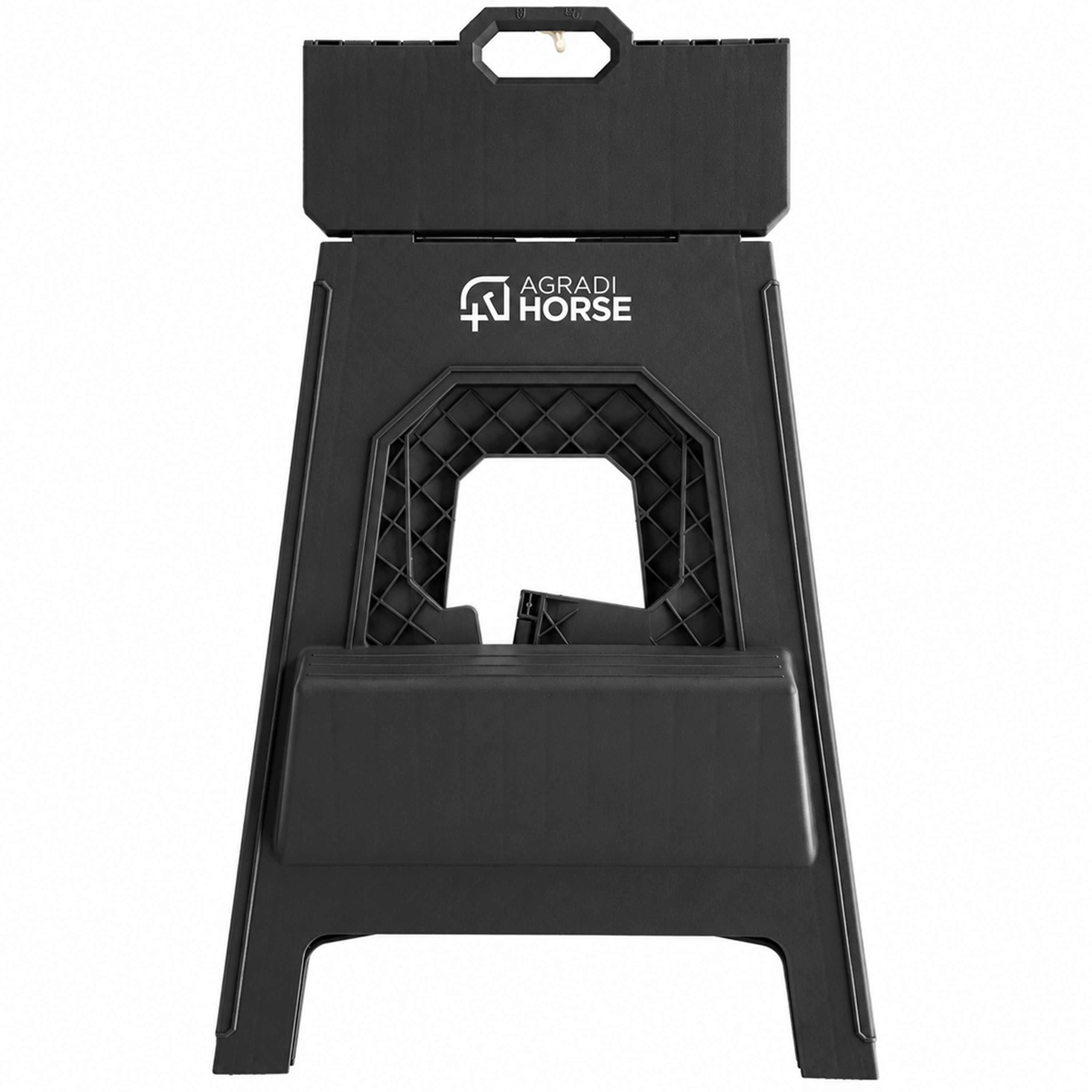 Agradi Horse Tabouret/Marche-Pied Pliant XH 49cm Noir