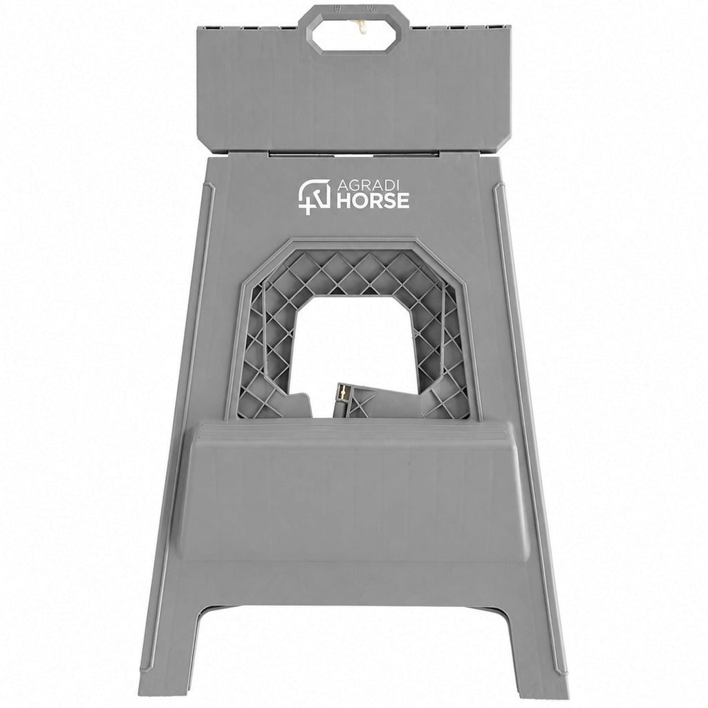 Agradi Horse Tabouret/Marche-Pied Pliant XH 49cm Gris