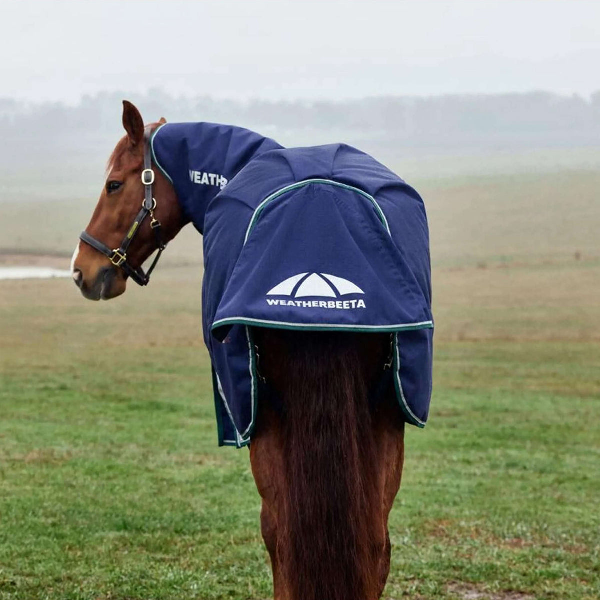 WeatherBeeta ComFiTec Plus Dynamic Turnout Detach-A-Neck 100g Navy/Forest Green