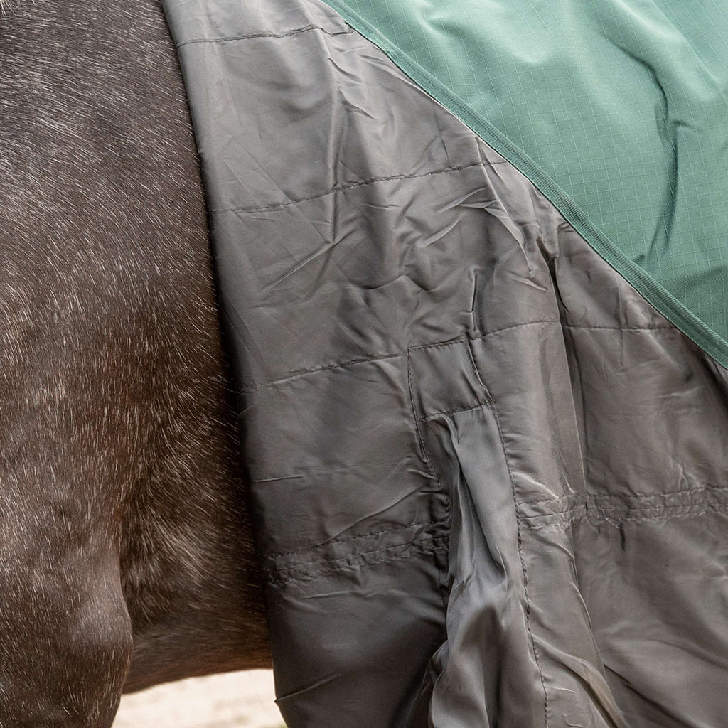 Agradi Horse Couverture d'Extérieur 1200D 300gr Bande Réfléchissante Vert