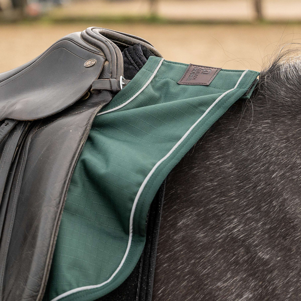 Agradi Horse Couvre-reins 1200D Bande Réfléchissante Vert