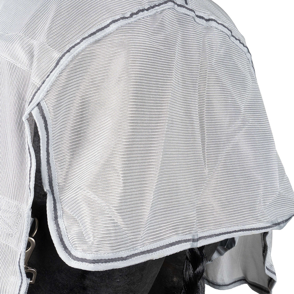 Waldhausen Couverture Anti-Mouches Protect avec Cou Indépendant Gris argenté/Gris