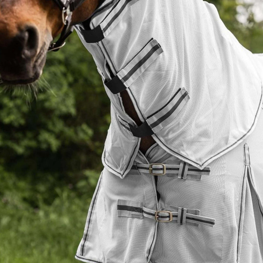 Waldhausen Couverture Anti-Mouches Protect avec Cou Indépendant Gris argenté/Gris