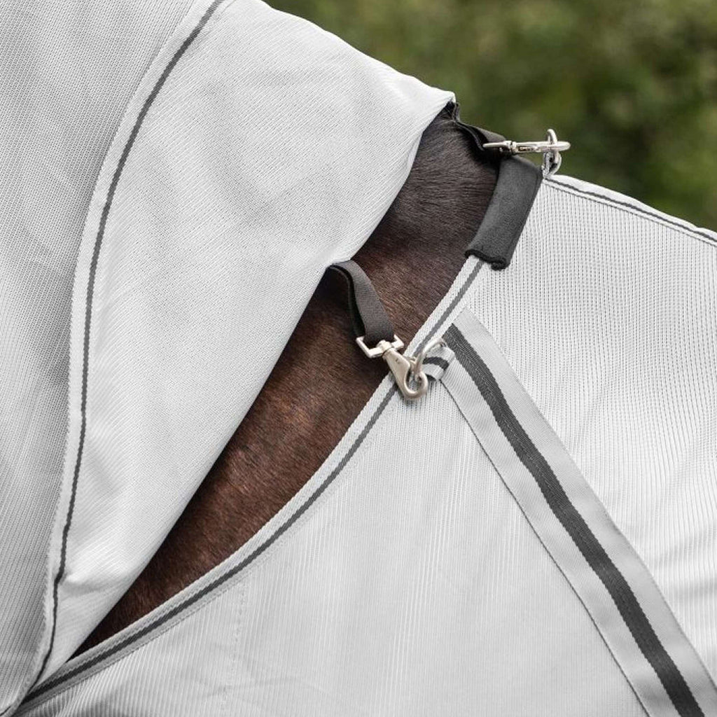 Waldhausen Couverture Anti-Mouches Protect avec Cou Indépendant Gris argenté/Gris