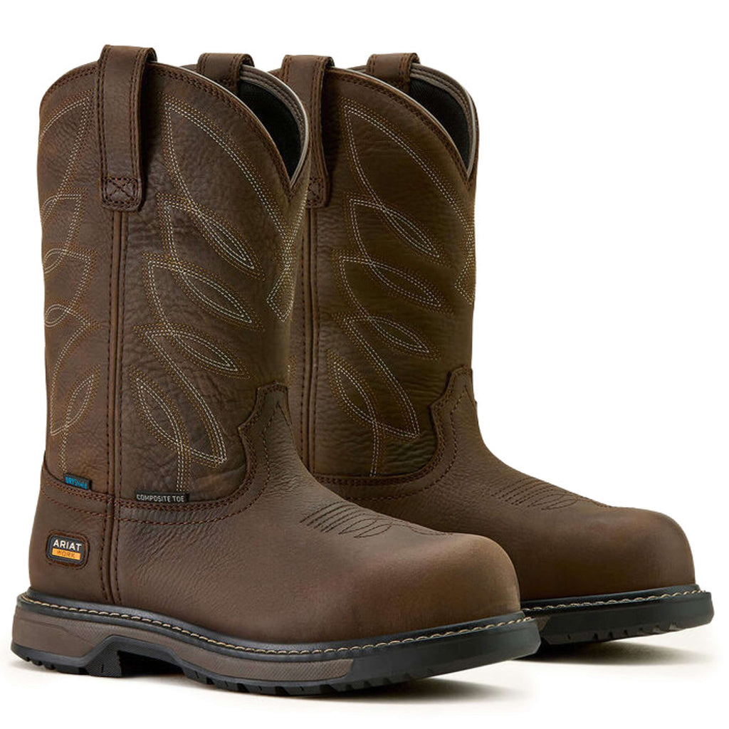 Ariat Bottes Western Riverter Pull-On H20 Femme Marron foncé