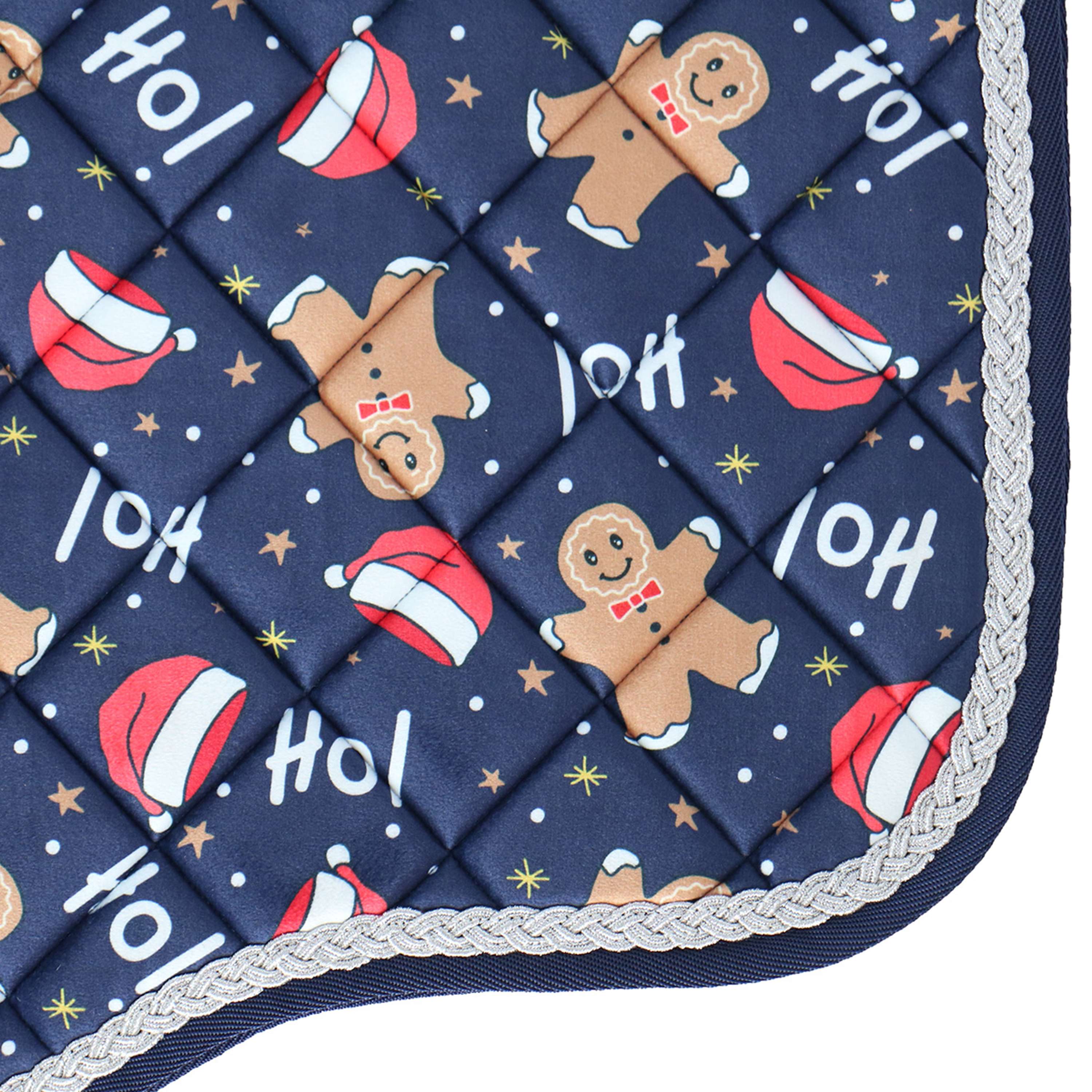 HKM Tapis de Selle X-Mas Polyvalence Bleu Foncé