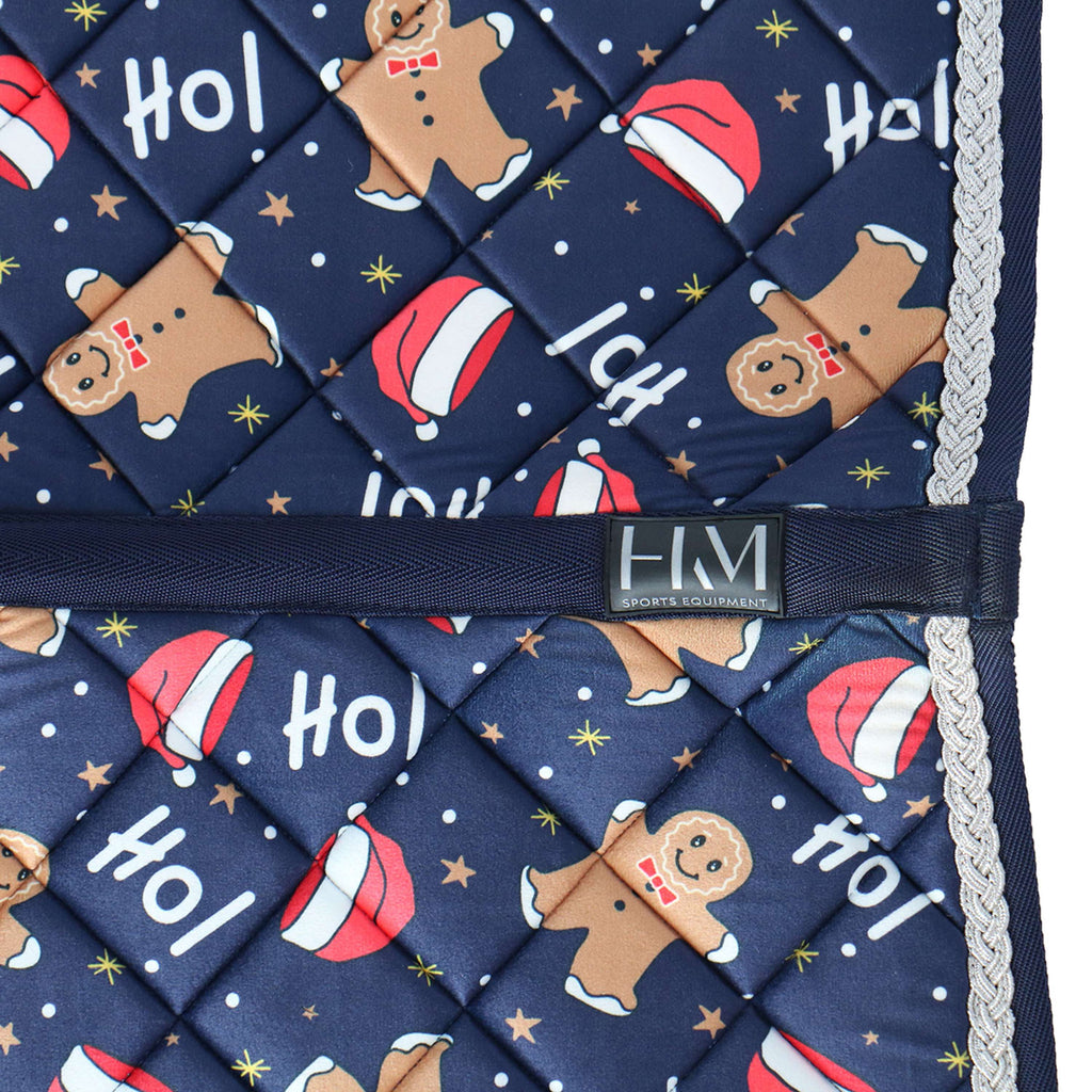HKM Tapis de Selle X-Mas Polyvalence Bleu Foncé
