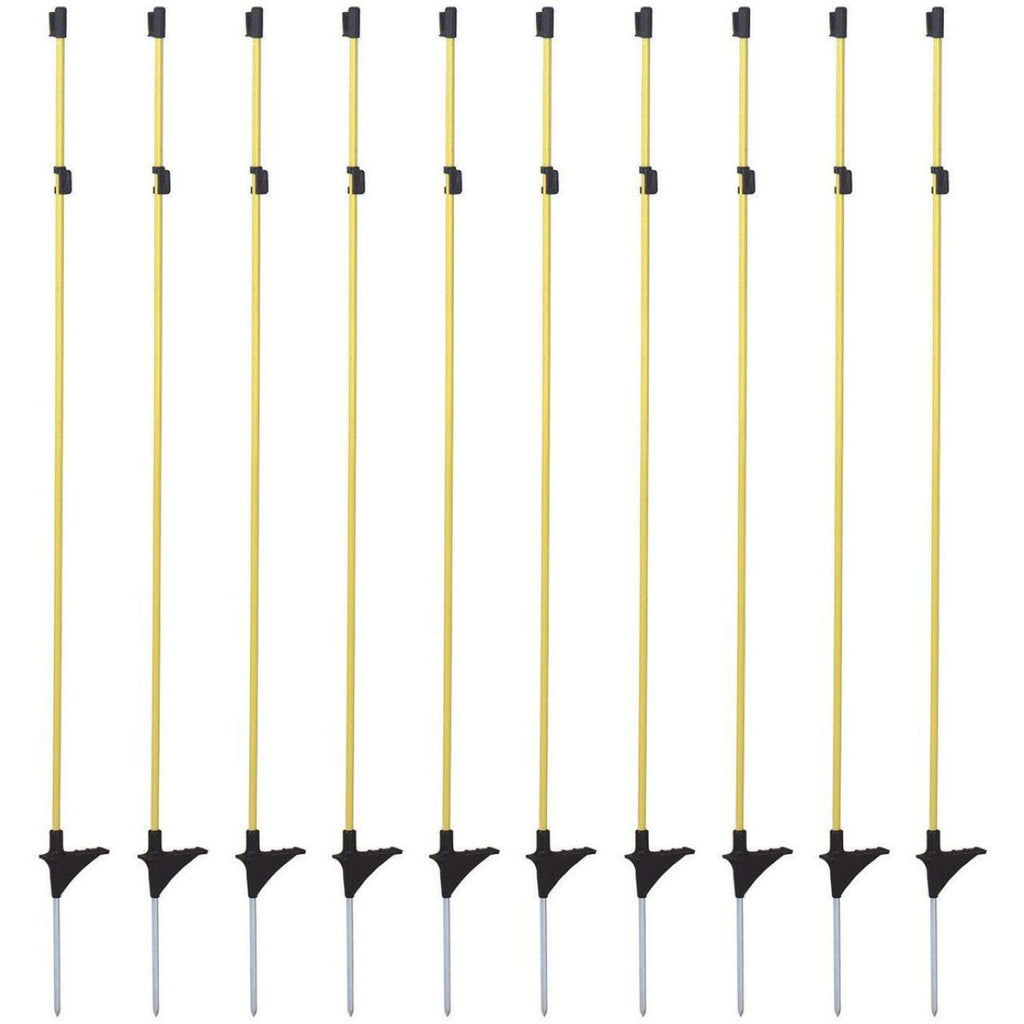 Agradi Power Piquet de Clôture Fibre de verre Goupille Métallique 10 Pièces Jaune
