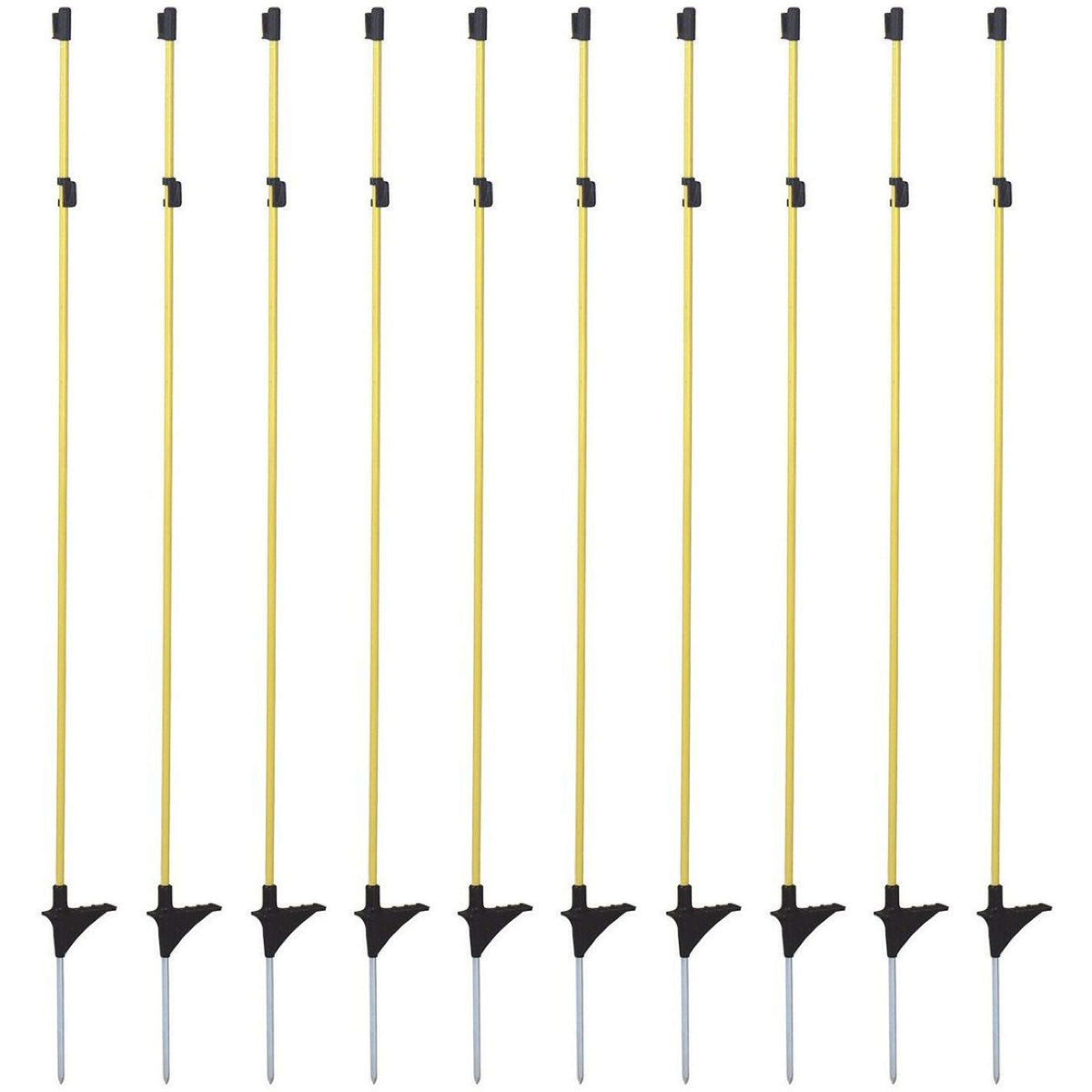 Agradi Power Piquet de Clôture Fibre de verre Goupille Métallique 10 Pièces Jaune