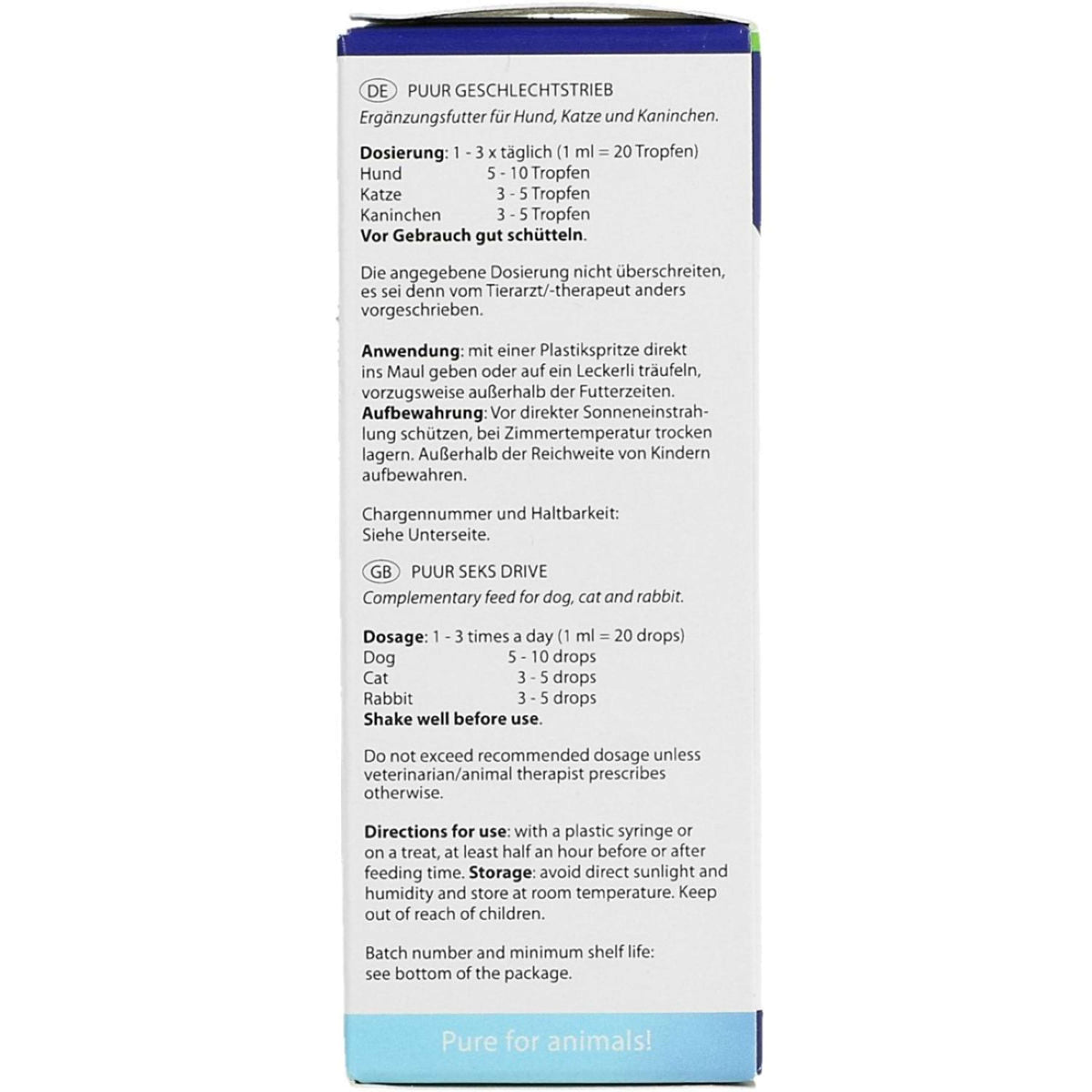 PUUR Hypersex /Stimulant Sexuel Chien/Chat/Lapin