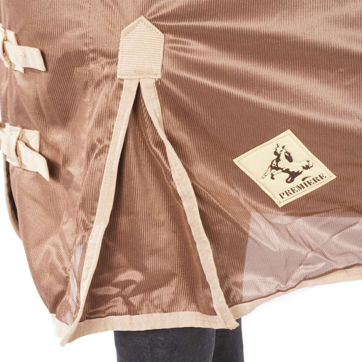 Premiere Couverture Anti-Mouches Base Polyester Maille Taupe