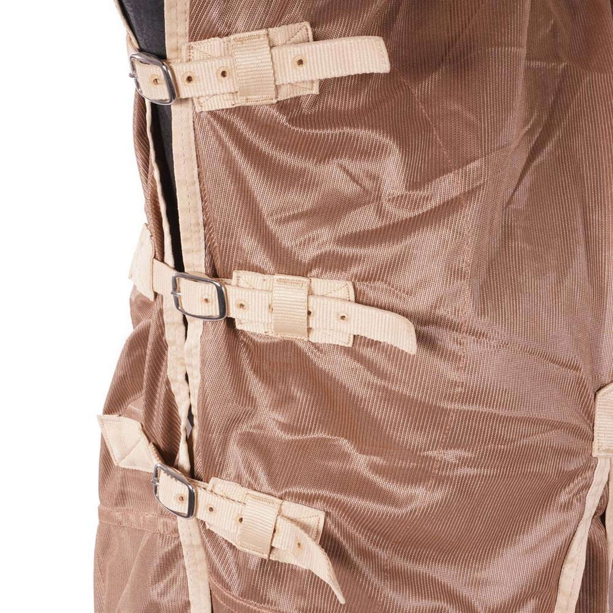 Premiere Couverture Anti-Mouches Polyester Maille avec Cou Taupe