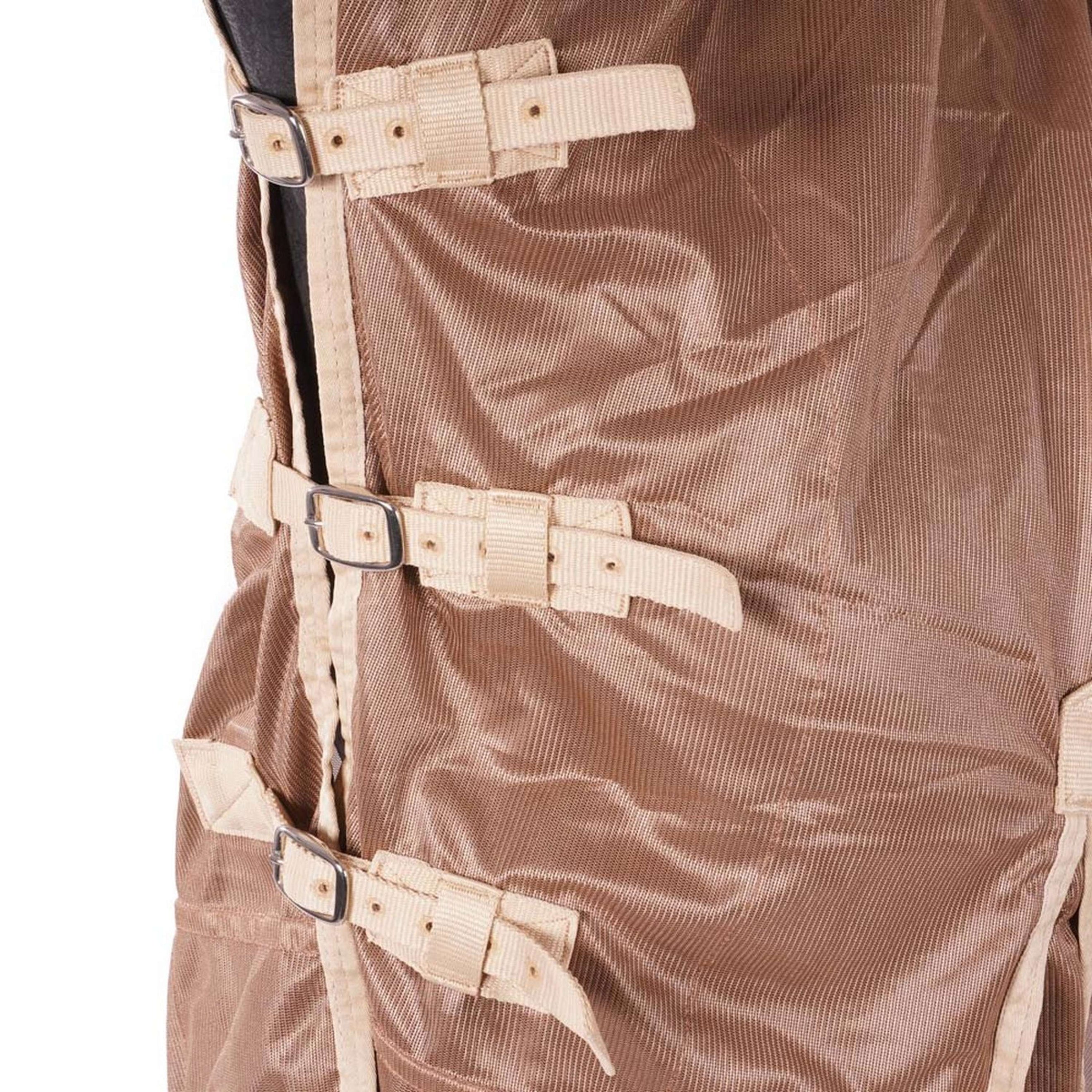 Premiere Couverture Anti-Mouches Polyester Maille avec Cou Taupe Premiere Couverture Anti-Mouches Polyester Maille avec Cou Taupe