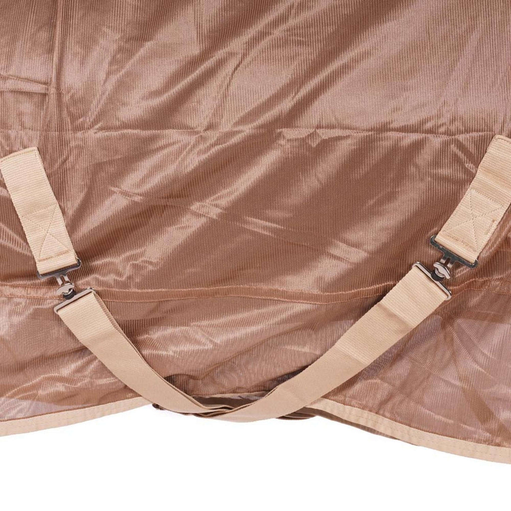 Premiere Couverture Anti-Mouches Polyester Maille avec Cou Taupe
