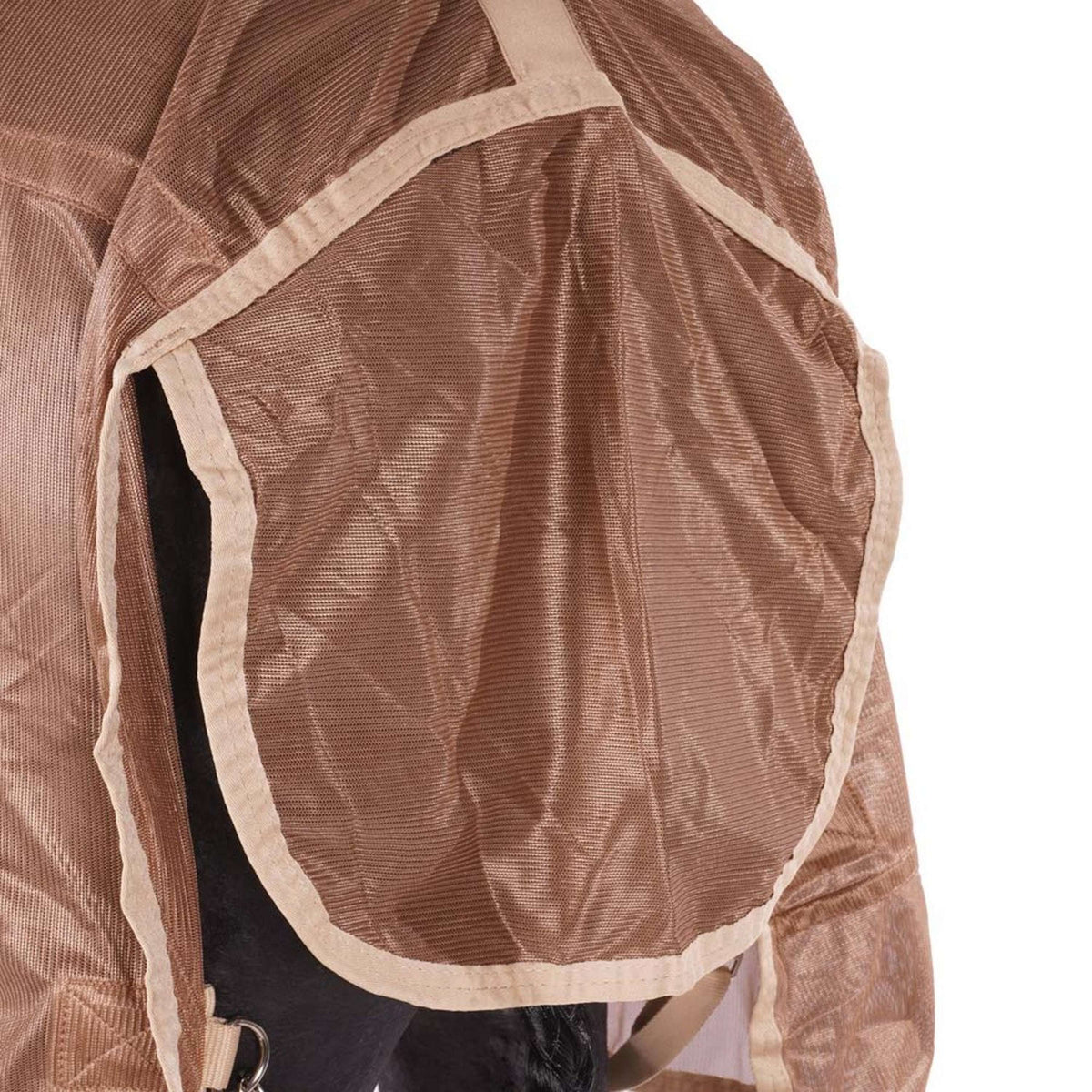 Premiere Couverture Anti-Mouches Polyester Maille avec Cou Taupe