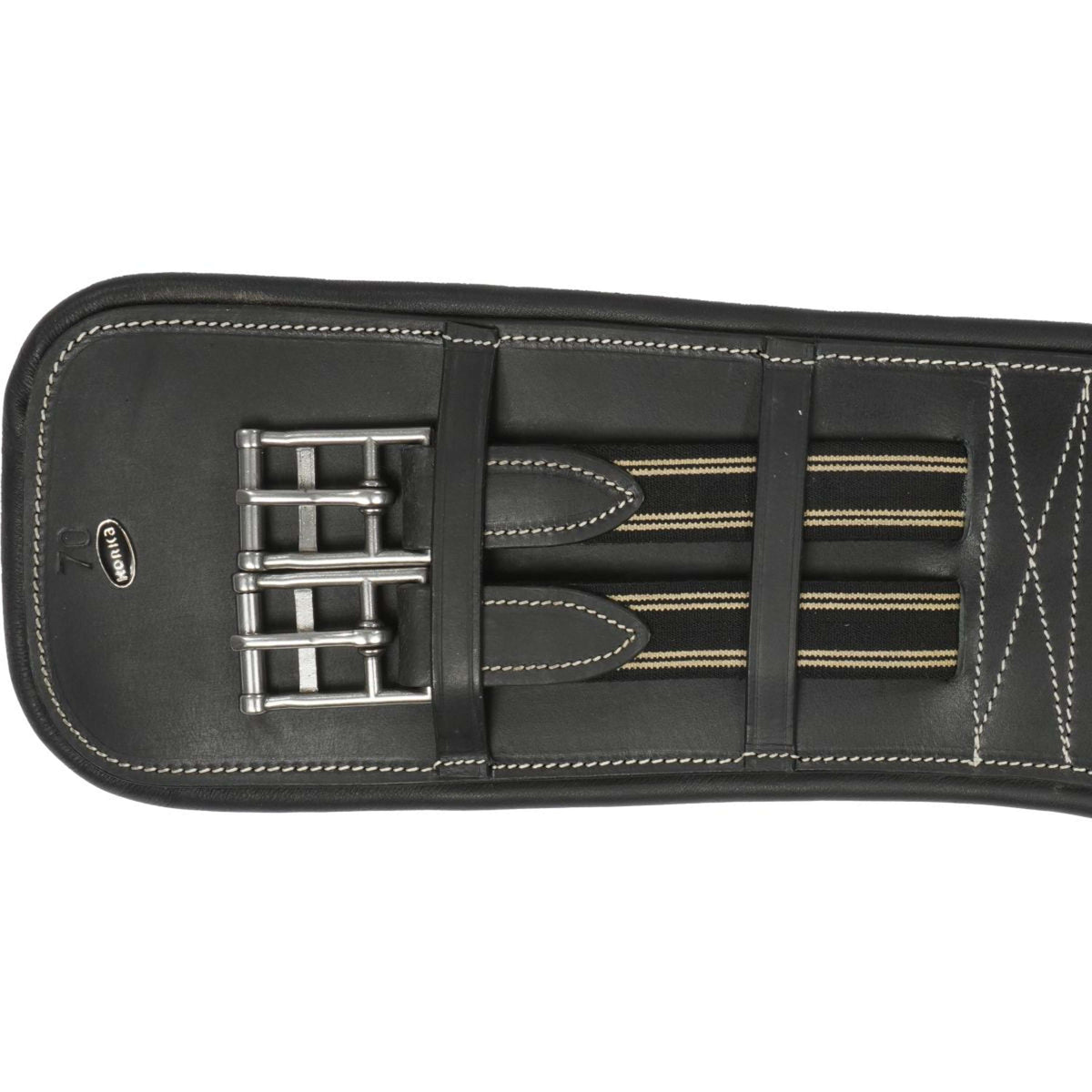 HORKA Sangle de Dressage Cuir Noir/Argent