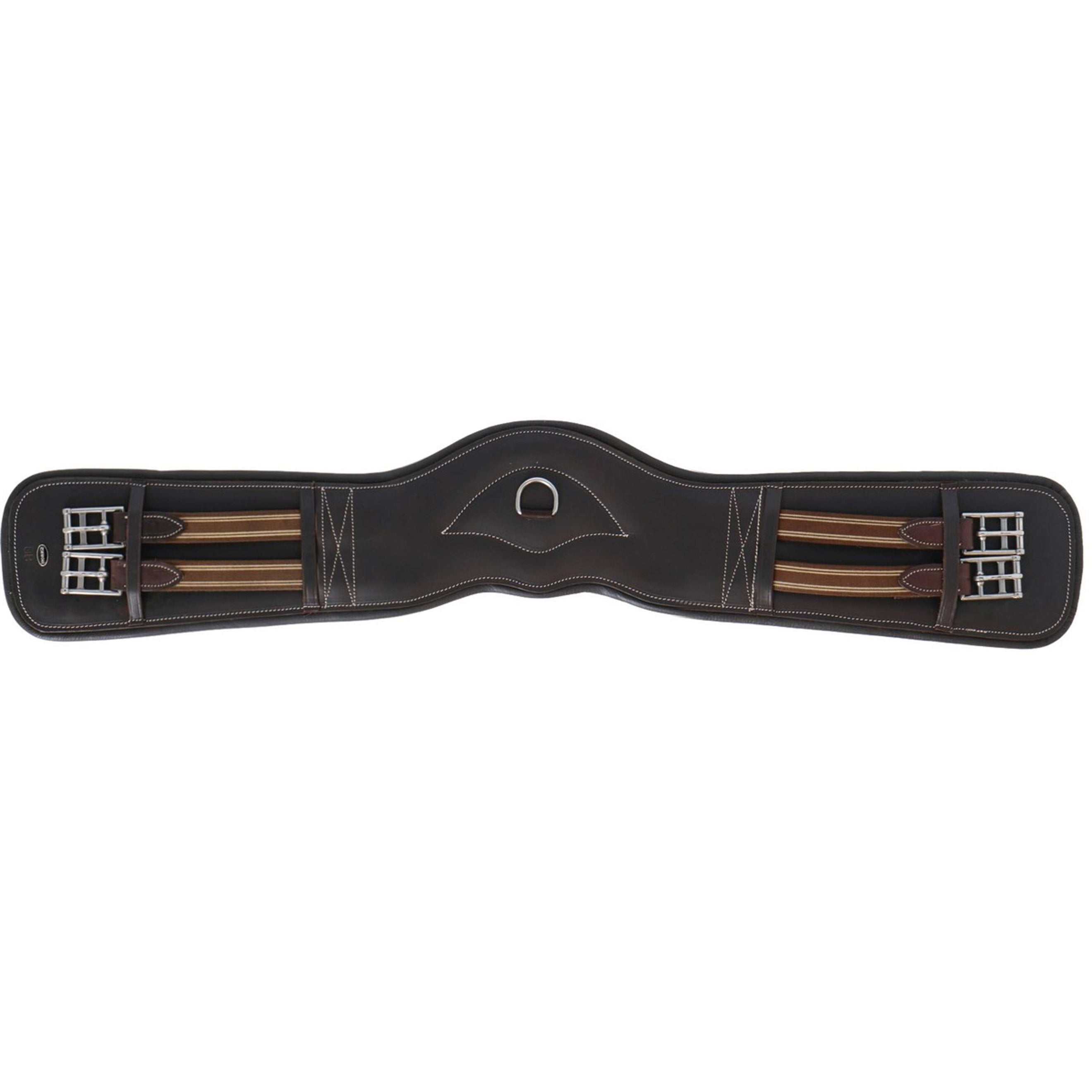 HORKA Sangle de Dressage Cuir Marron/Argent