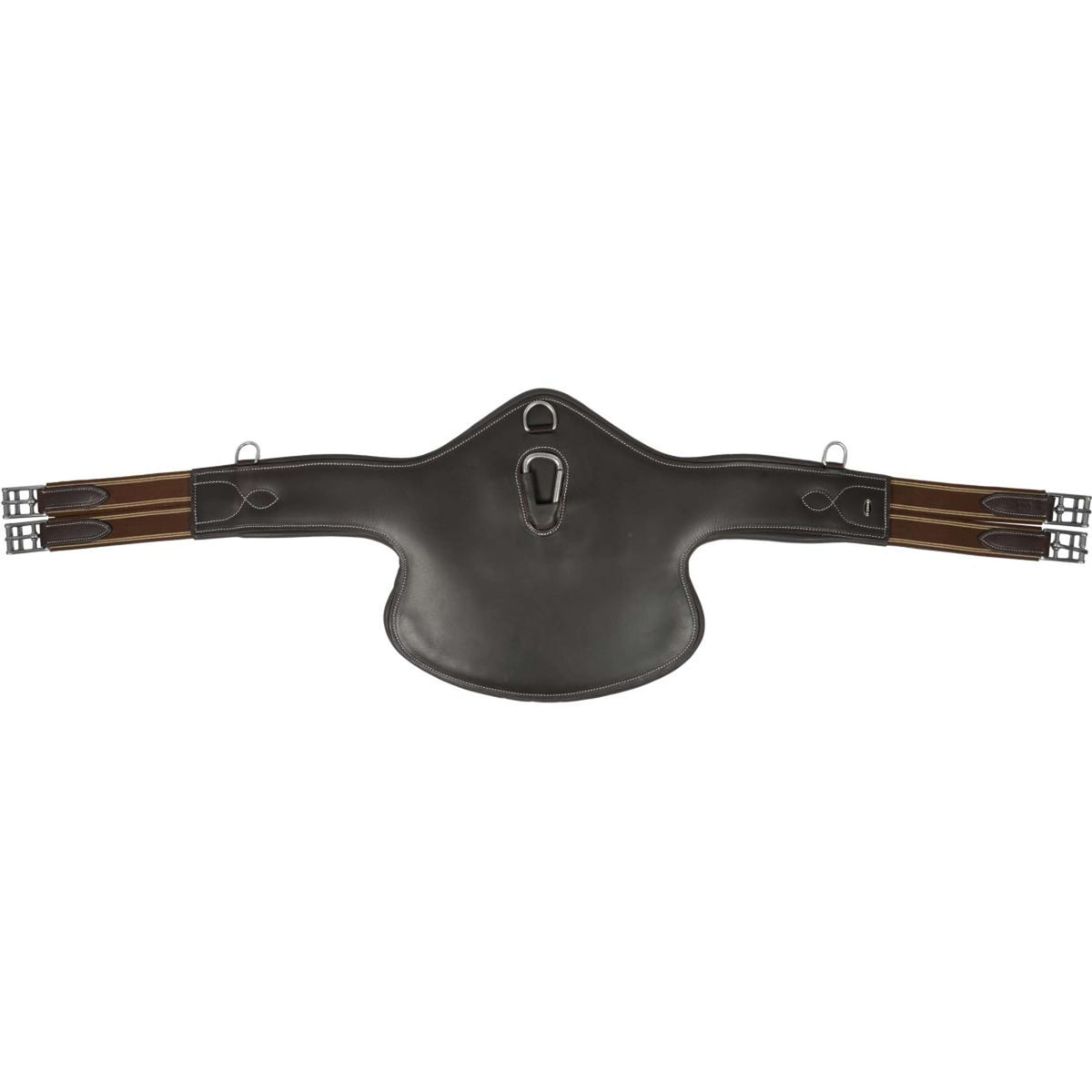 HORKA Sangle avec Protection de Ventre Cuir Marron/Argent