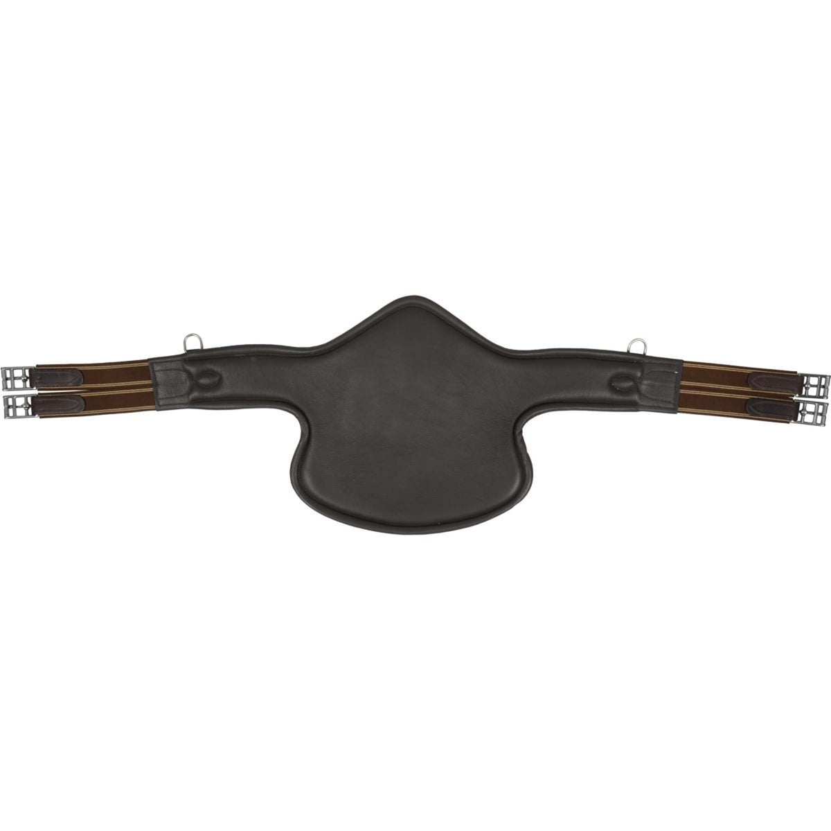 HORKA Sangle avec Protection de Ventre Cuir Marron/Argent