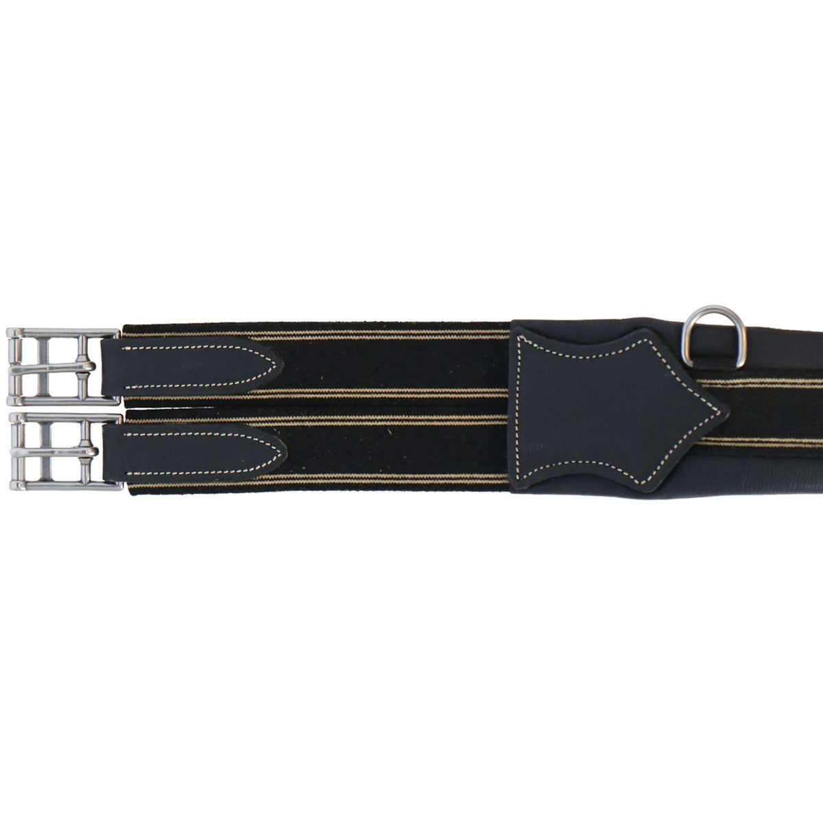 HORKA Sangle Polyvalente Cuir Noir/Argent