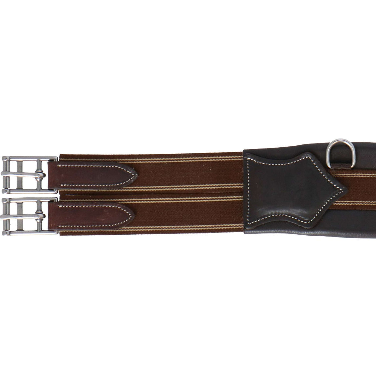 HORKA Sangle Polyvalente Cuir Marron/Argent