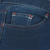 HKM Pantalon d'Équitation Summer Denim Bleu jeans/Bleu foncé