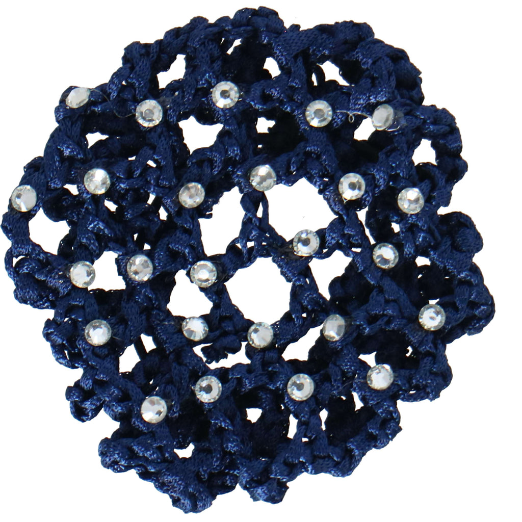 BR Filet à Cheveux avec Grandes Mailles et Pierres Diamant Bleu