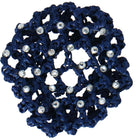 BR Filet à Cheveux avec Grandes Mailles et Pierres Diamant Bleu