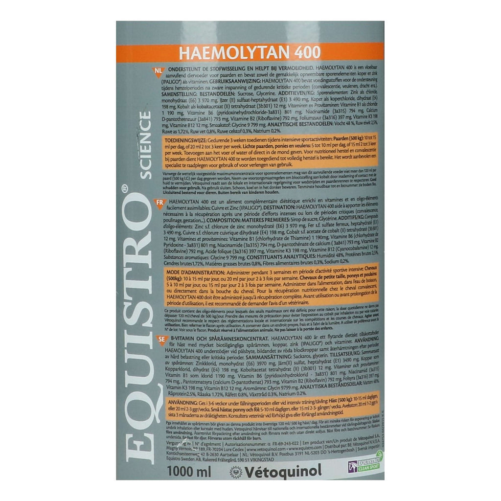 Equistro Haemolytan 400 Cheval