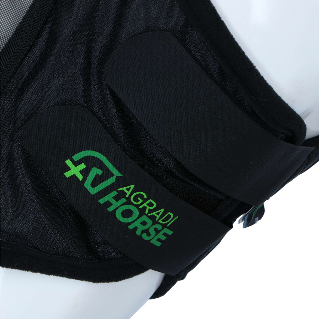 Agradi Horse Masque Anti-Mouches Fine Mesh sans Oreilles Noir