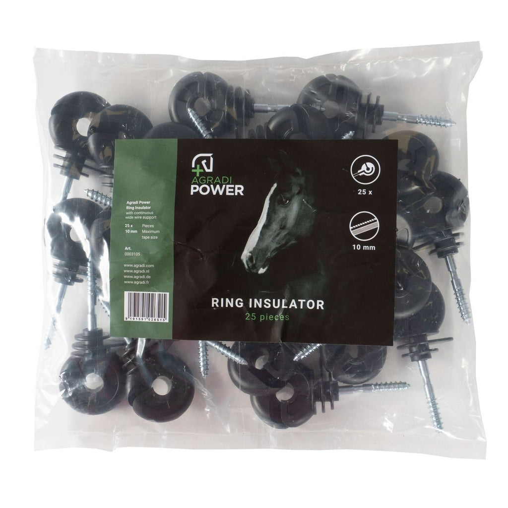 Agradi Power Isolateur Anneau Fer Cœur 25 Pièces Noir