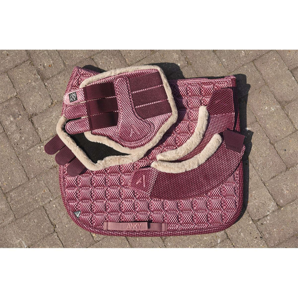 ANKY Tapis de Selle Check Velvet XB25003 Dressage Mellow Mauve