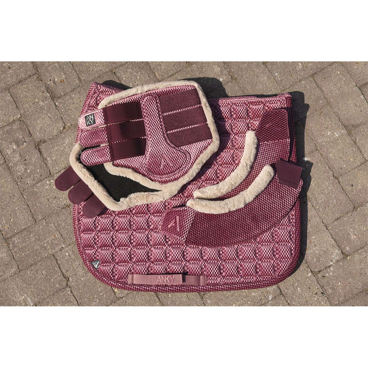 ANKY Tapis de Selle Check Velvet XB25003 Dressage Mellow Mauve