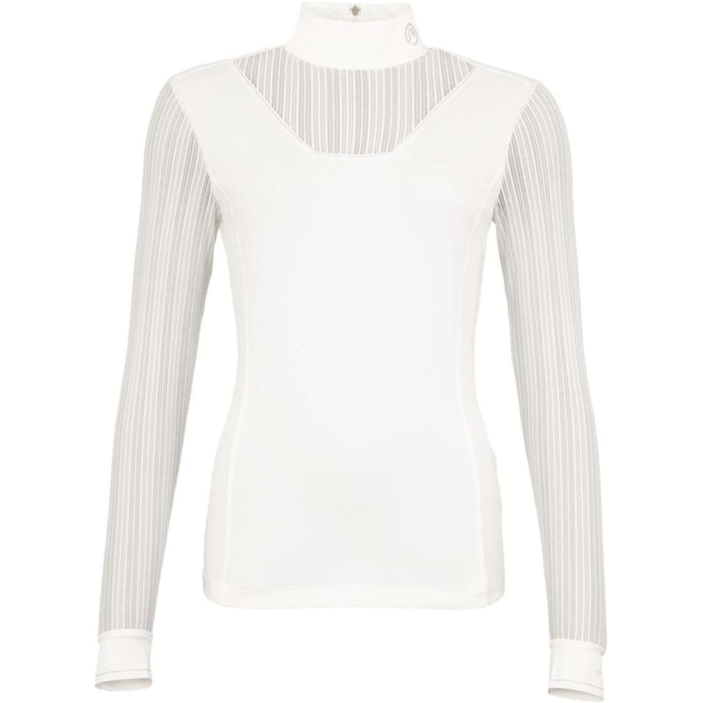 ANKY T-shirt de Concours Mesh Longues Manches Blanc