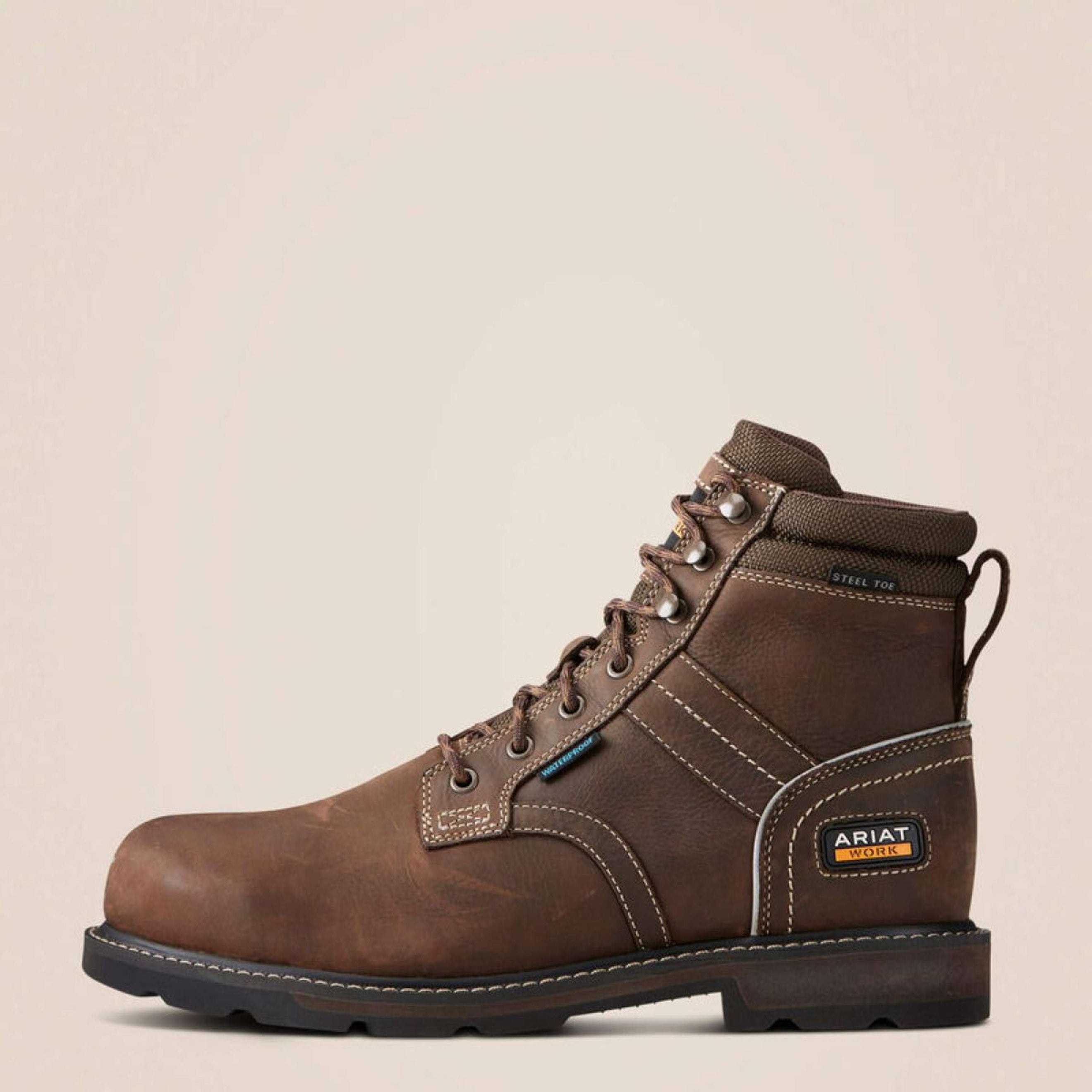 Ariat Chaussures d’extérieur Groundbreaker Lace Steel Toe Waterproof Hommes Marron foncé Ariat Chaussures d’extérieur Groundbreaker Lace Steel Toe Waterproof Hommes Marron foncé