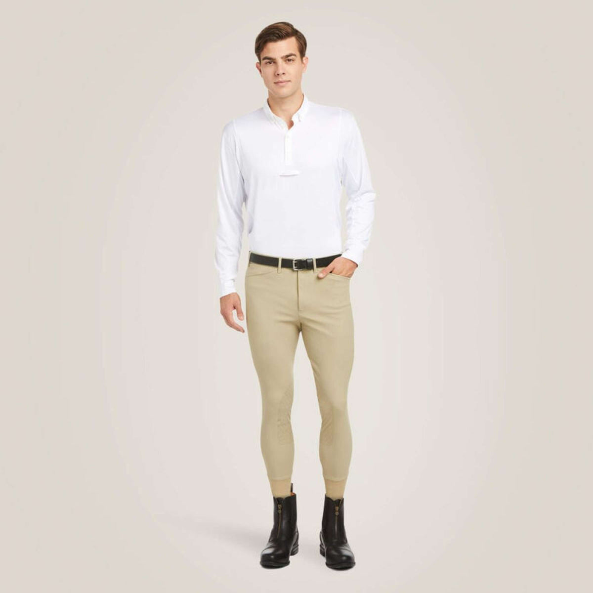 Ariat T-shirt de Concours Tek Long Sleeve Hommes Blanc