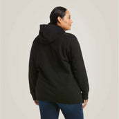 Ariat Pull col Hoodie Rebar Graphic Femme Noir/Violet