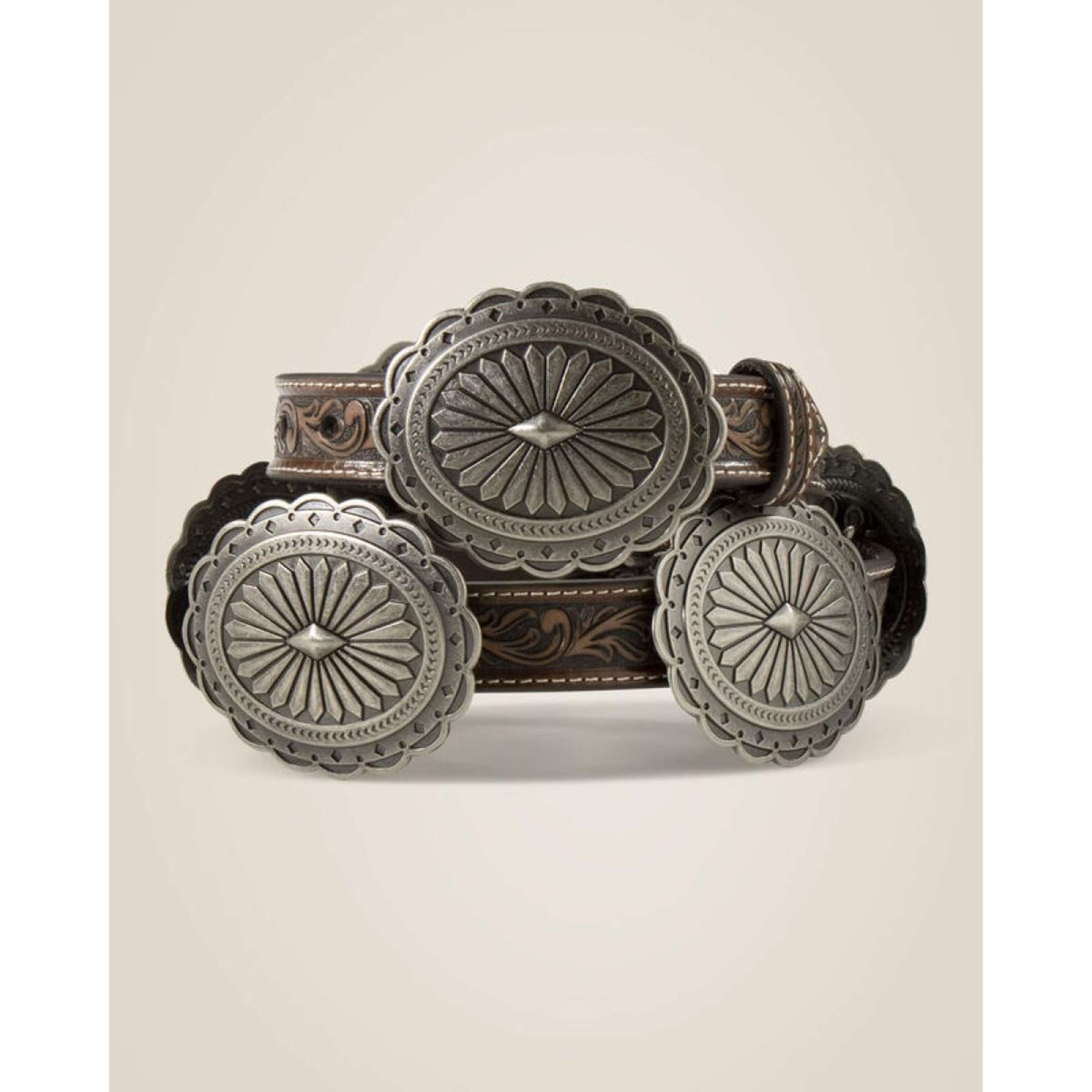 Ariat Ceinture Oval Concho Diamond Femme Tan