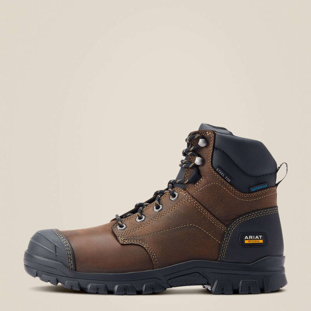Ariat Chaussures d’extérieur Treadfast Waterproof Steel Toe Hommes Marron foncé