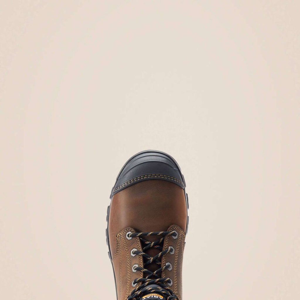 Ariat Chaussures d’extérieur Treadfast Waterproof Steel Toe Hommes Marron foncé