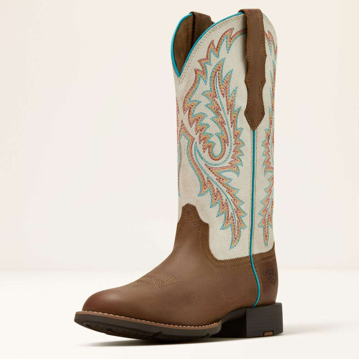 Ariat Bottes Western Round Up W Toe Femme Sandstorm/Distressed Ivory
