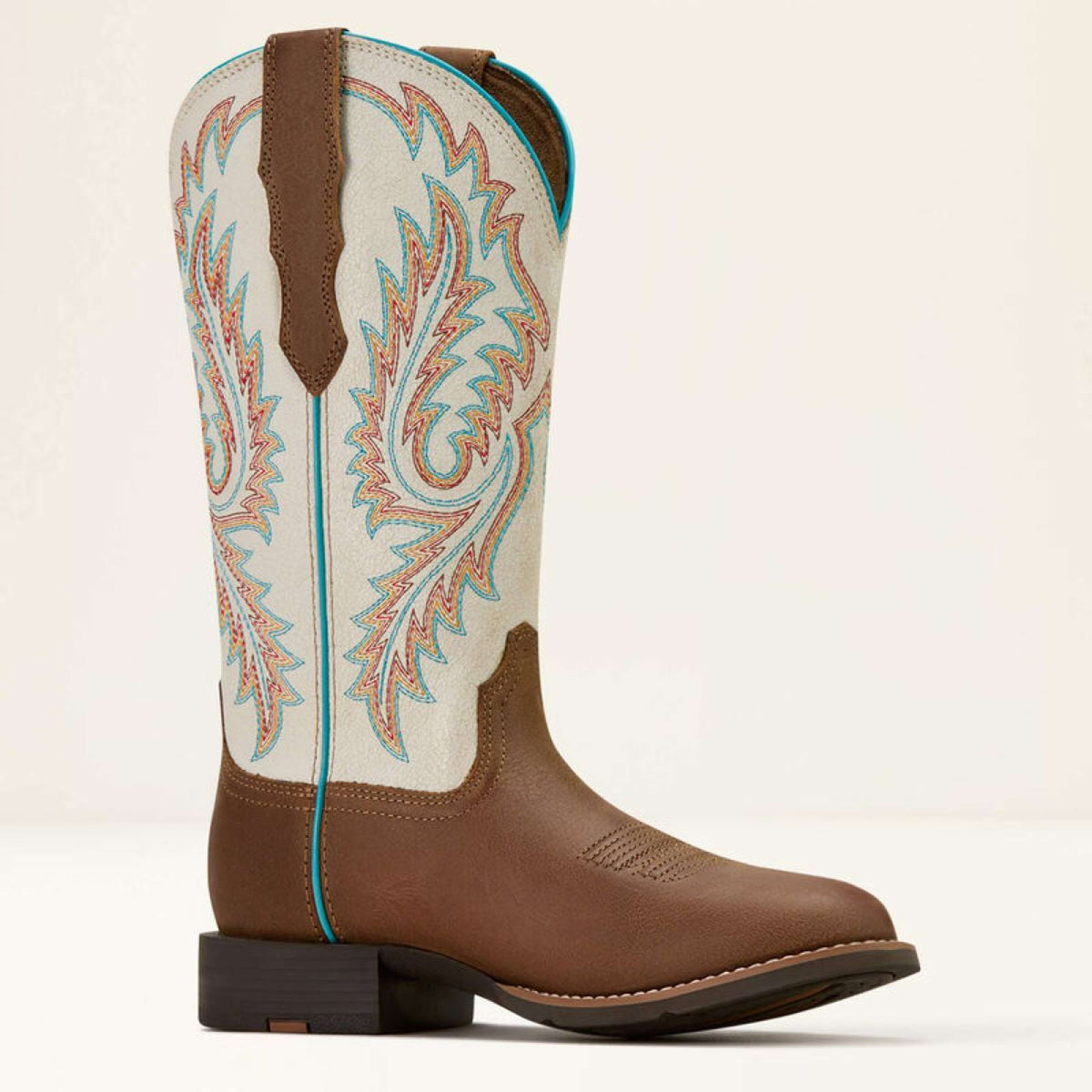 Ariat Bottes Western Round Up W Toe Femme Sandstorm/Distressed Ivory