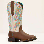 Ariat Bottes Western Round Up W Toe Femme Sandstorm/Distressed Ivory