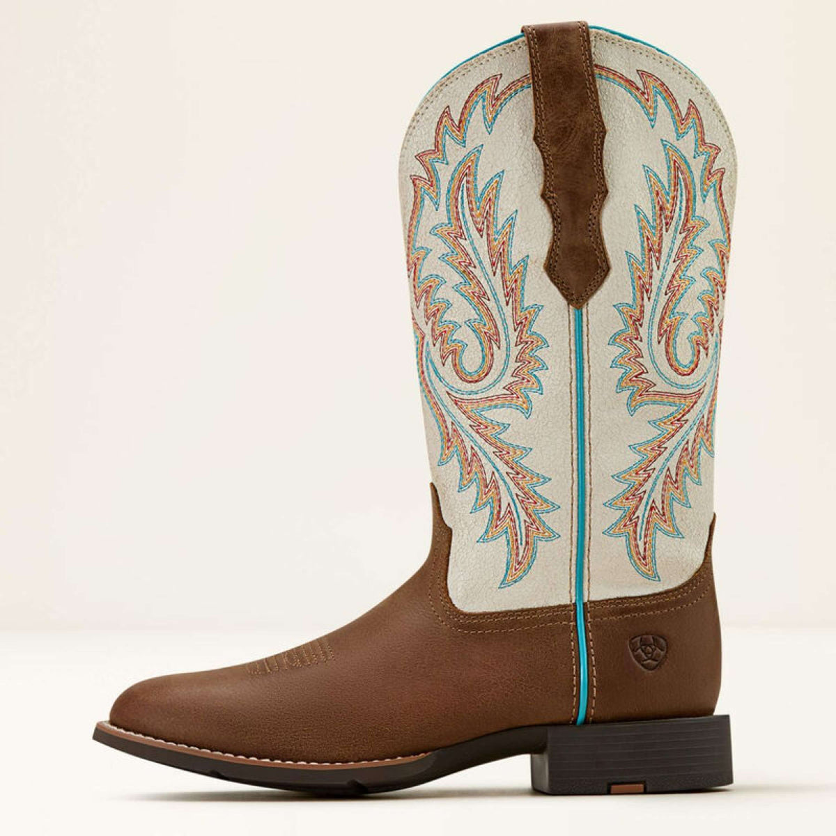Ariat Bottes Western Round Up W Toe Femme Sandstorm/Distressed Ivory