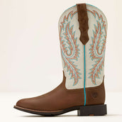 Ariat Bottes Western Round Up W Toe Femme Sandstorm/Distressed Ivory
