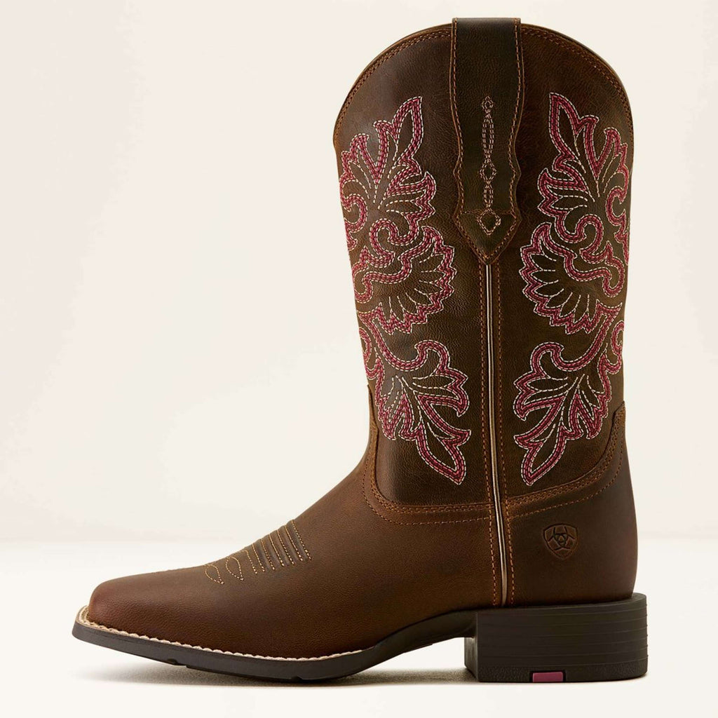 Ariat Bottes Western Round Up Wide Square Toe Sassy Brown